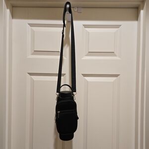 Black Waterbottle And Phone Case Bag With Shoulder Strap